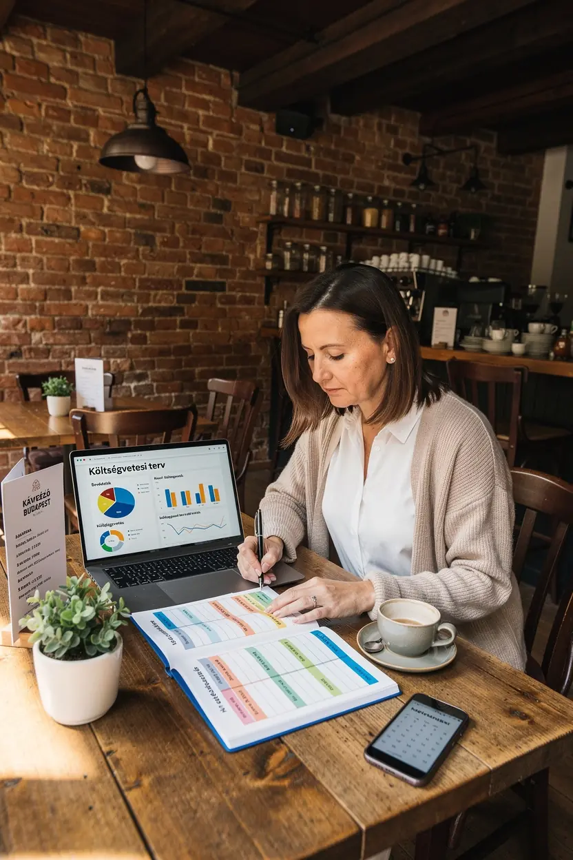 Költségvetési tippeket tartalmazó infografika, amely segít a pénzügyi tervezésben.